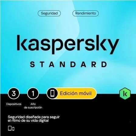 Kaspersky Standard Mobile para 3 Dispositivos, 1 Año
